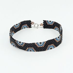 Handmade, Beaded Evil Eye Bracelet
